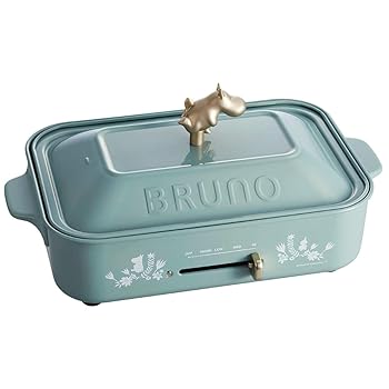 【中古】(未使用･未開封品)BRUNO ブルーノ コンパクトホットプレート ムーミン 本体 プレート3種(たこ焼き 平面 マルチ) ブルーグリーン BlueGreenおしゃれ かわいい これ1｜お取り寄せ本舗 KOBACO