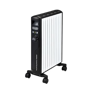 【中古】(非常に良い)デロンギ マルチダイナミックヒーター 最大13畳 ゼロ風暖房 オイルレスヒーター ピュアホワイト&times;マットブラック MDHS15-BK｜お取り寄せ本舗 KOBACO