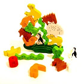 【中古】(未当て嵌める･未開封品)Haba/ハバ社 取り組み ワニに乗る？＜日本語版・日本語言いあらわす書付き添い人＞