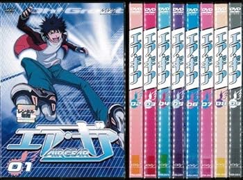 【中古】エア・ギア [レンタル落ち] （全9巻） [DVDセット商品]　※ケースなし、ジャケットとディスクのみ