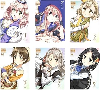 【中古】(非常に良い)エスカ & ロジーのアトリエ 黄昏の空の錬金術士 [レンタル落ち] 全6巻セット [DVDセット商品]　※ケースなし、ジャケットとディスクのみ