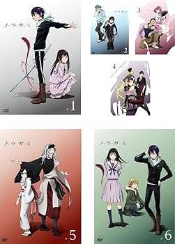 【中古】(非常に良い)ノラガミ [レンタル落ち] 全6巻セット [DVDセット商品]　※ケースなし、ジャケットとディスクのみ