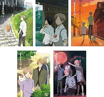 【中古】(非常に良い)夏目友人帳 [レンタル落ち] 全5巻セット [DVDセット商品]　※ケースなし、ジャケットとディスクのみ｜お取り寄せ本舗 KOBACO