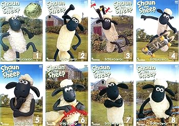 【中古】ひつじのショーン 1、2、3、4、5、6、7、8 [レンタル落ち] 全8巻セット [DVDセット商品]　※ケースなし、ジャケットとディスクのみ