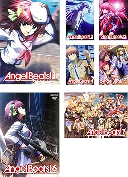 【中古】(非常に良い)Angel Beats! エンジェル ビーツ [レンタル落ち] 全7巻セット [DVDセット商品]　※ケースなし、ジャケットとディスクのみ