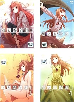 【中古】(非常に良い)狼と香辛料 II [レンタル落ち] 全4巻セット [DVDセット商品]　※ケースなし、ジャケットとディスクのみ