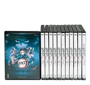 【中古】(非常に良い)鬼滅の刃 竈門炭治郎 立志編 全11巻 + 劇場版 無限列車編 [レンタル落ち] 全12巻セット [DVDセット商品]　※ケースなし、ジャケットとディスクの｜お取り寄せ本舗 KOBACO