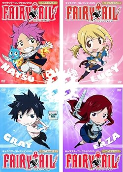 【中古】(非常に良い)FAIRY TAIL フェアリーテイル キャラクターコレクション [レンタル落ち] 全4巻セット [DVDセット商品]　※ケースなし、ジャケットとディスクのみ