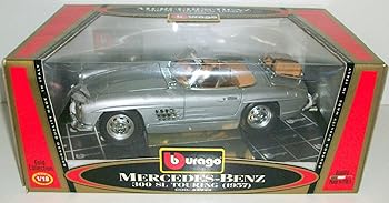 【中古】(人並み外れたに好いたらしい)1957メルセデス 300SL オープンカー ダイキャストミニカー (1/18) しろがね色