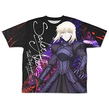 【中古】Fate/stay night HF セイバーオルタ 両面盛りだくさんグラフィック ティーシャツ XL大きさ