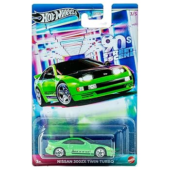 【中古】Hot Wheels 90s Street Scene Nissan 300ZX ツインターボ、3/5、緑であること