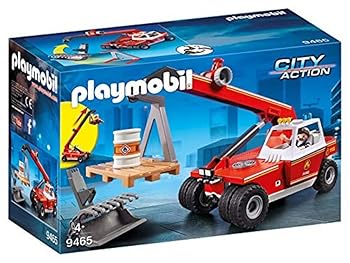 【中古】PLAYMOBIL 9465 Fire Department Telescope Crane - New 2018