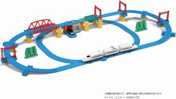 【中古】(未当てはめる･未開封品)プラレール かっこいいがいっぱい! 新幹線 N700S突きとめるテスト作業車 立体レイアウトセット