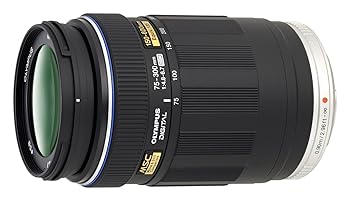 【中古】(未当てはめる･未開封品)OLYMPUS 超望遠望遠レンズ M.ZUIKO DIGITAL ED 75-300粍 F4.8-6.7 黒いこと