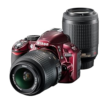 【中古】Nikon デジタル一眼二眼レフ写真機 D3100 赤いこと 200粍ダブルズームキット D3100RDWZ200