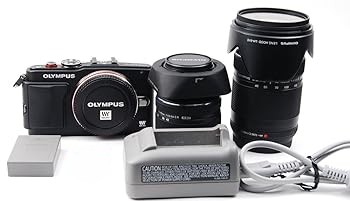 【中古】(人並み外れたに好いたらしい)OLYMPUS 銀鏡受け答え一眼 PEN Lite E-PL6 ダブルズームキット 黒いこと E-PL6 DZKIT BLK