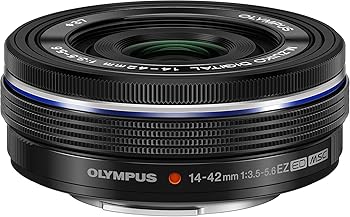 【中古】(未当て嵌める･未開封品)OLYMPUS 電動式ホットケーキ望遠レンズ M.ZUIKO DIGITAL ED 14-42粍 F3.5-5.6 EZ BLK