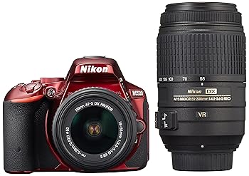 【中古】(非常に良い)Nikon デジタル一眼レフカメラ D5500 ダブルズームキット レッド 2416万画素 3.2型液晶 タッチパネル D5500WZRD｜お取り寄せ本舗 KOBACO