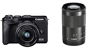 【中古】(非常に良い)Canon ミラーレス一眼カメラ EOS M6 Mark II ダブルズームキット ブラック EOSM6MK2BK-WZK|お取り寄せ本舗 KOBACO