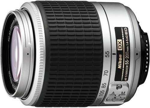 【中古】(非常に良い)Nikon AF-S DX ズームニッコール ED 55-200mm F4-5.6G シルバー デジタル一眼レフ用