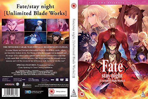 楽天市場 中古 Fate Stay Night Unlimited Blade Works Dvd Box 2 2 第13 25話 Import お取り寄せ本舗 Kobaco