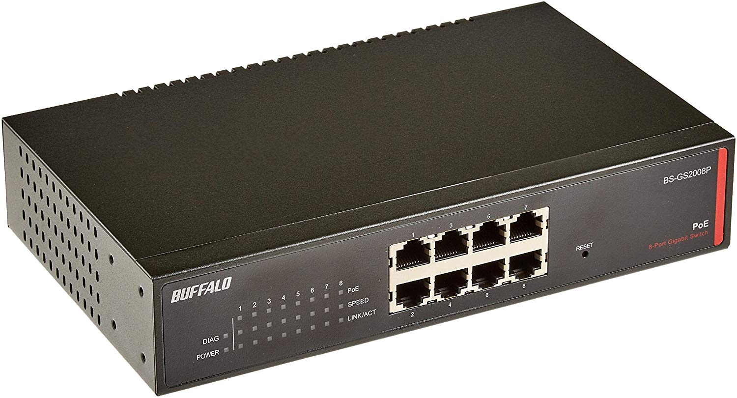 BUFFALO PoE対応　マルチギガ スマートスイッチ BS-MS2008 Amazon.co.jp: BUFFALO 法人向け PoE対応 マルチギガ