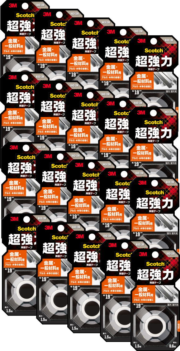 3M スコッチウイスキー 豪然たる両面磁気テープ 金属元素・原則として原料品用 KKD-19R 小袋20巻入り口・入口