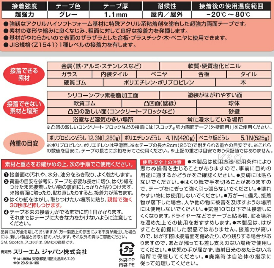 市場 3M プレミアゴールド 超強力両面テープ スーパー多用途