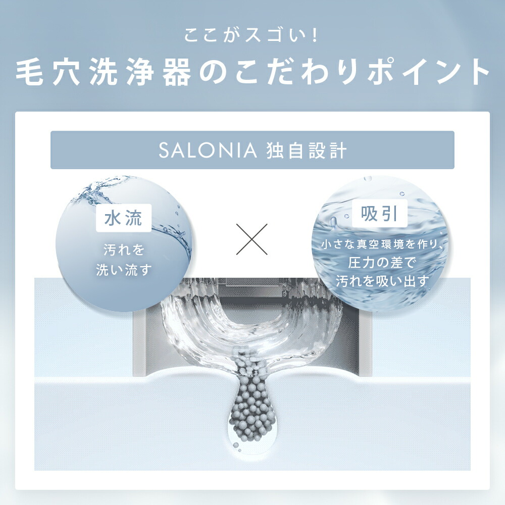 最大1500円OFFセール開催中／8/12 14:59迄毛穴洗浄 エステ級【SALONIA サロニア 毛穴洗浄器  アクアピーリングデバイス】＼累計出荷1000万本突破／ 毛穴吸引器 福袋 ハイドラフェイシャル 毛穴 洗顔 ◇30日間全額返金保証◇送料無料 cp