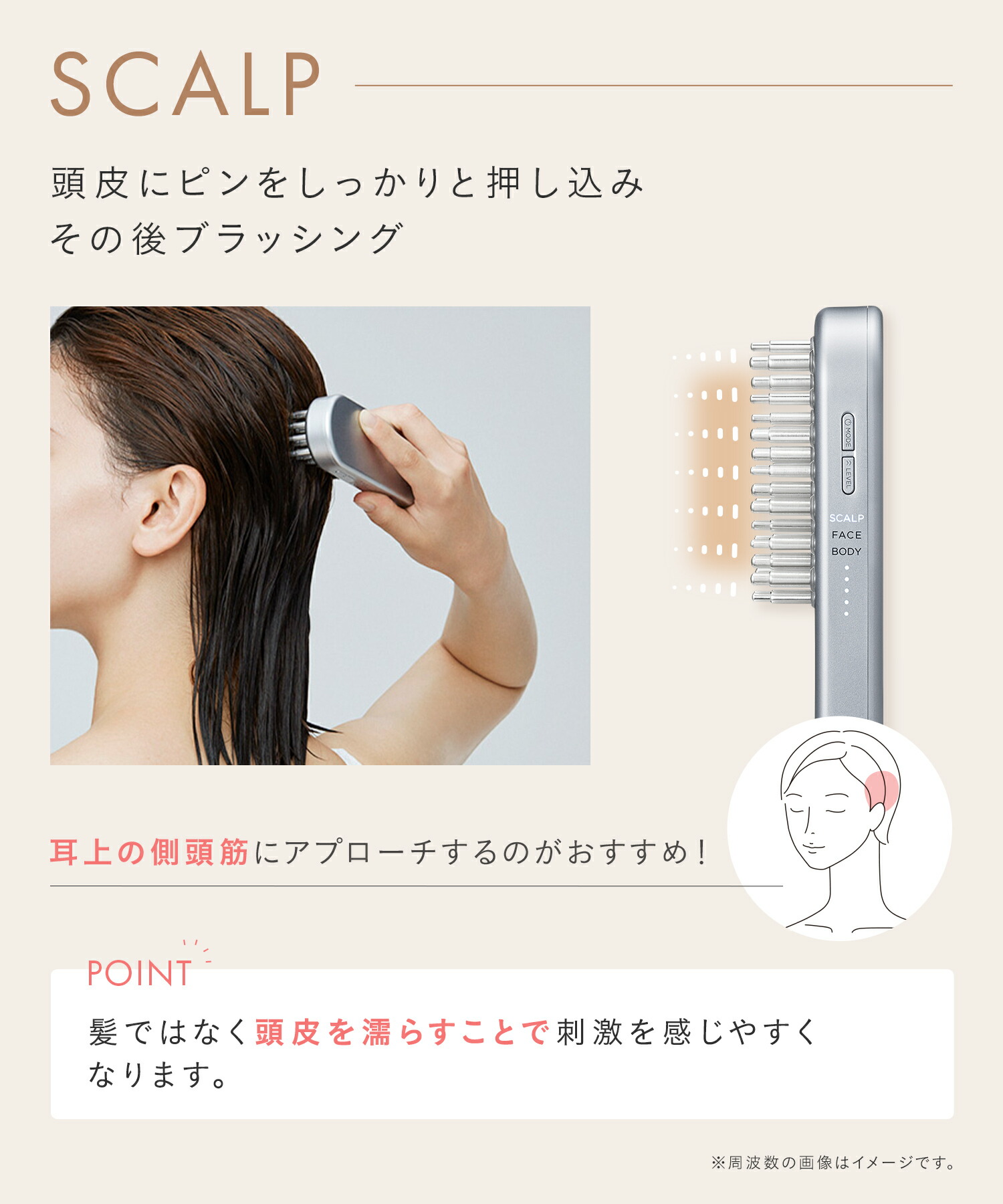 楽天1位《公式店》▽【 SALONIA サロニア EMS リフトブラシ