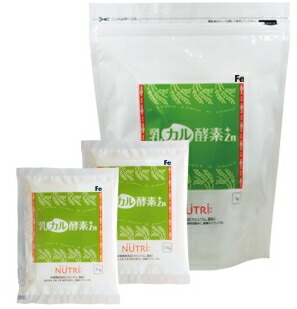 ニュートリー株式会社 『乳カル酵素+Zn(プラスゼットエヌ) Fe強化　1kg×10個セット』