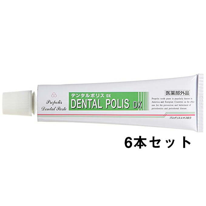 【☆】日本自然療法株式会社　プロポリスエキス配合薬用歯みがき デンタルポリスDX　80g×6本セット【おまけつき】 【医薬部外品】 【CPT】