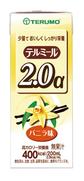 テルモ テルミール2.0アルファ200ml（TM-P20020A・バニラ味）24個入 【RCP】（発送まで7～14日程です・ご注文後のキャンセルは出来ません）