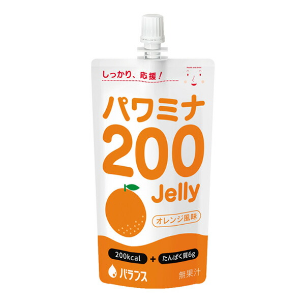 【3％OFFクーポン 4/4 20:00～4/10 01:59迄】【送料無料】バランス株式会社 パワミナ２００ゼリー　オレンジ 120g×24本 【RCP】【△】