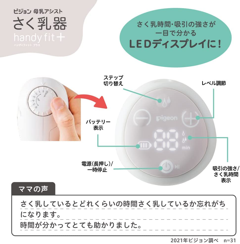 市場 火曜限定ポイント8倍相当 さく乳器 handy fit+ ピジョン株式会社 1セット 電動 Pigeon 母乳アシスト