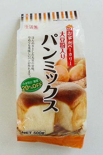 【3％OFFクーポン 4/14 20:00～4/17 09:59迄】【送料無料】【お任せおまけ付き♪】 加藤産業 生活派　大豆粉入りパンミックス 500グラム×１２個セット 【北海道・沖縄は別途送料必要】【△】