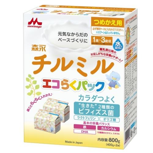 【3%OFFクーポン 7/19 20:00~7/26 01:59迄】【送料無料】【お任せおまけ付き♪】【手数料無料】森永乳業株式会社森永チルミル エコらくパック つめかえ用 800g(400g×2袋入)×12箱【RCP】【△】|美と健康・くすり 神戸免疫研究所