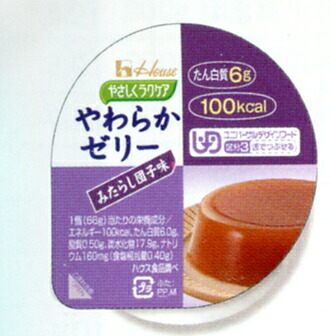 【ポイント13倍相当】ハウス食品株式会社 やさしくラクケア やわらかゼリー　みたらし団子味　66g×48個入 （発送までに7～10日かかります・ご注文後のキャンセルは出来ません）【RCP】【CPT】