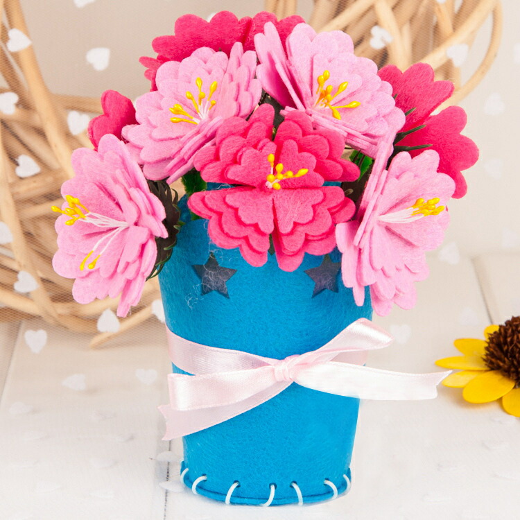 市場 送料無料 水仙 ひまわり フェルト Diyキット クラフト ハンドメイド ブーケ フラワー 花 カーネーション 手作りキット