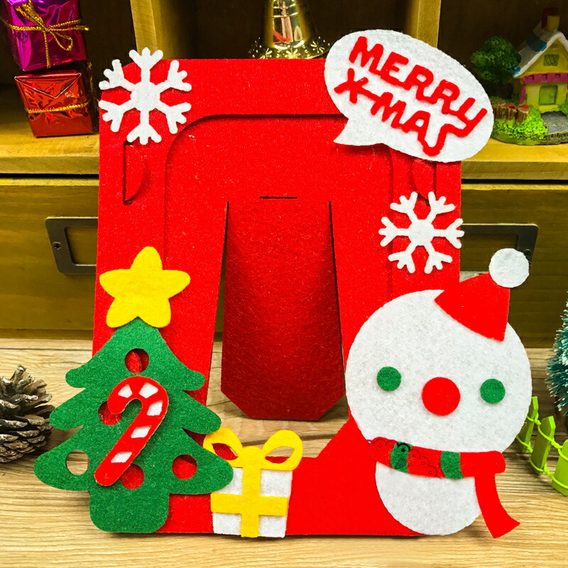 今年の新作から定番まで 送料無料 フォトフレーム 写真立て 手作り 小物 製作小物 立て掛け キット 製作キット クリスマス 冬 サンタ トナカイ 熊 鹿 クリスマスツリー フェルト Whitesforracialequity Org