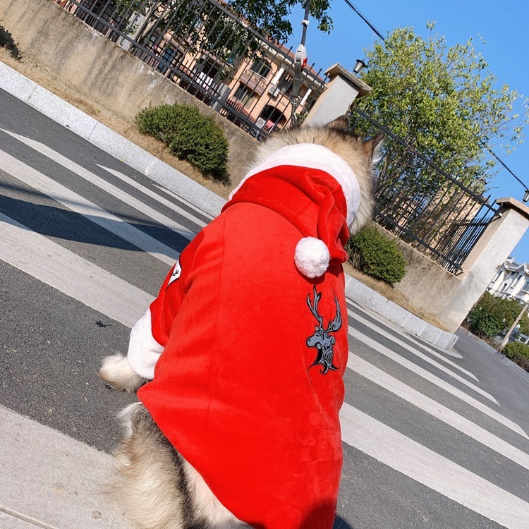 ドッグウェア ペットウェア 犬服 プルオーバー サンタ服 コスプレ 大型犬 中型犬 犬の服 ペット用品 パーカー クリスマス