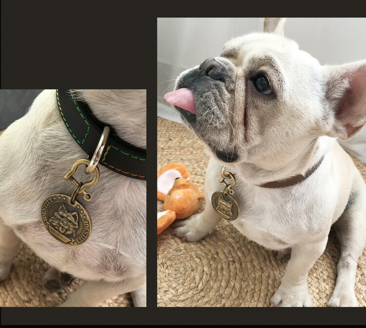 送料無料 ペット用ペンダントトップ アクセサリー 揺れる 犬 ペット用品 着脱簡単 ドッグタグ カラビナ メダル ホルダー 首飾り 猫