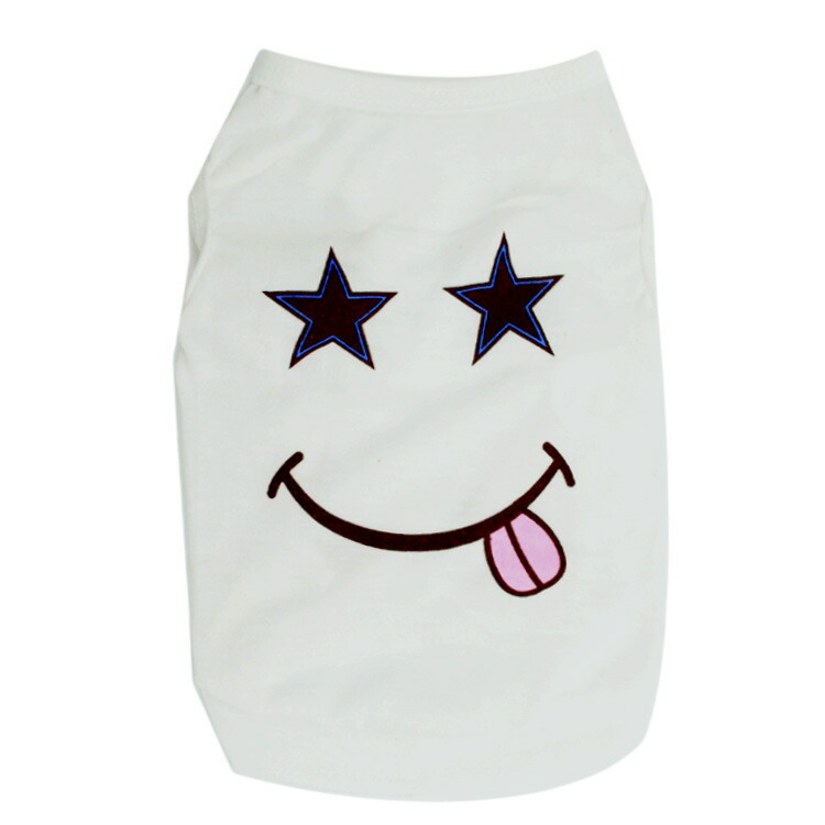 日本初の 送料無料 ドッグウェア ペットウェア タンクトップ 犬の服 犬服 猫の服 キャットウェア 洋服 ペット用品 小型犬 トップス 袖なし ノースリーブ フェイス 顔 プリント 星 スター お散歩 お出かけ おしゃれ かわいい おもしろい いぬ 猫 ねこ Empresas Arteamais