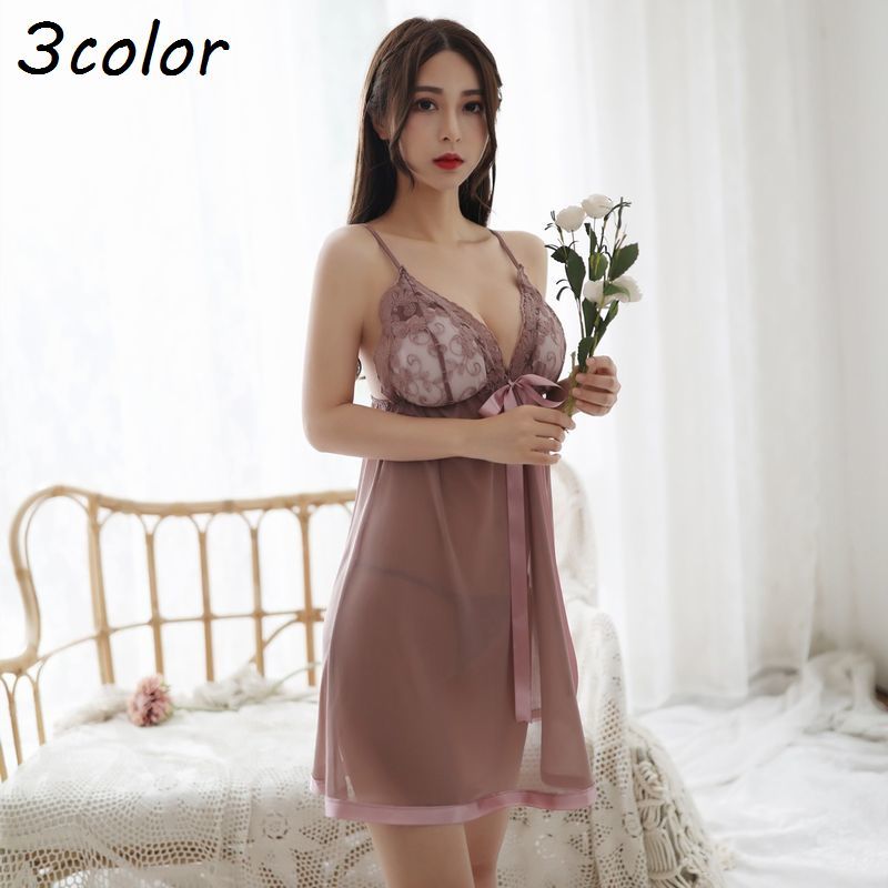 送料無料 ベビードール キャミソール レース ワンピース レディース シースルー スリップ セクシーランジェリー Sexy 勝負下着