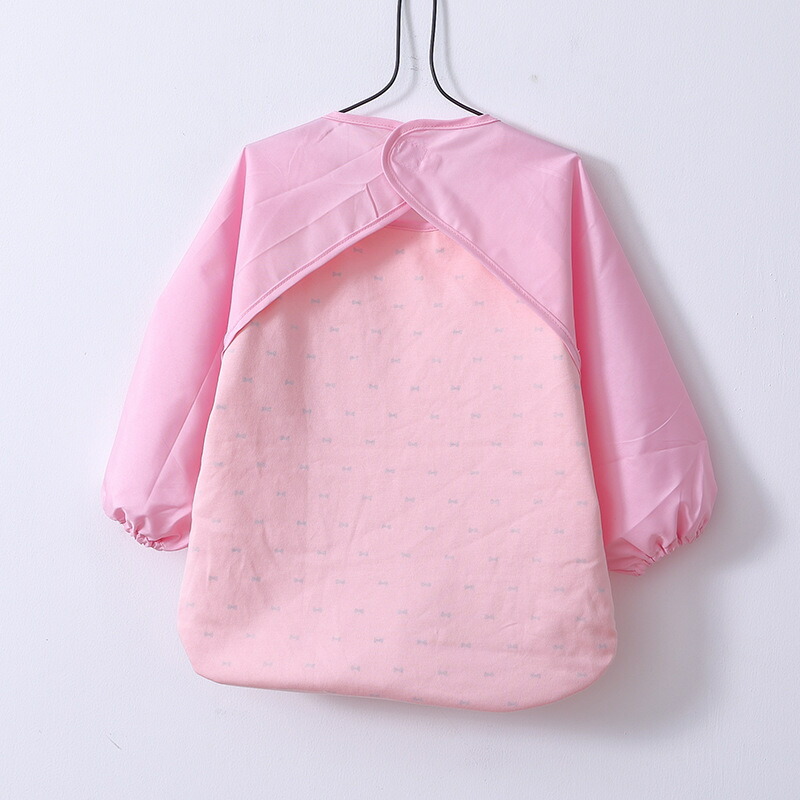 送料無料 お食事エプロン おしゃれ お絵描き よだれかけ キッズ スモック ベビー ベビーグッズ ベビー用品 ポケット マジックテープ リボン柄 可愛い 女 女の子 子供用 工作 汚れ防止 男の子 総柄 赤ちゃん 長袖 防水 離乳食 食べこぼしキャッチ Salenew大人気 スモック