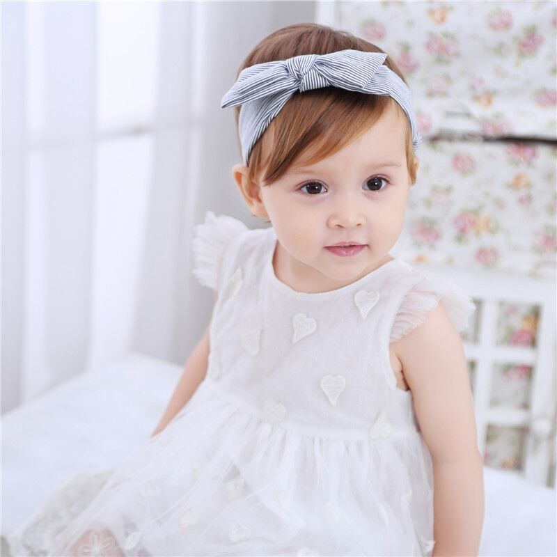 市場 送料無料 髪留め 赤ちゃん 結び目 髪飾り ヘッドバンド ストライプ ボーダー 子供 女の子 ヘアアクセサリー リボン ヘアバンド ベビー