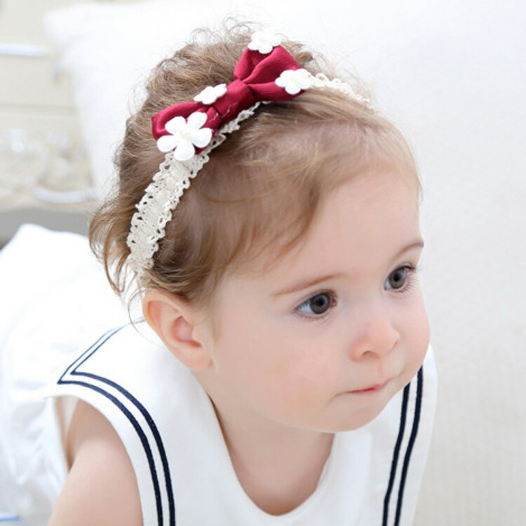 送料無料 ヘアバンド 女の子 ベビー フラワー キッズ ヘッドバンド おしゃれ 花 赤ちゃん リボン レース ヘアアクセサリー 子供用