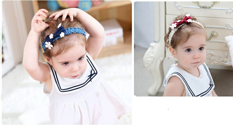 送料無料 ヘアバンド 女の子 ベビー フラワー キッズ ヘッドバンド おしゃれ 花 赤ちゃん リボン レース ヘアアクセサリー 子供用