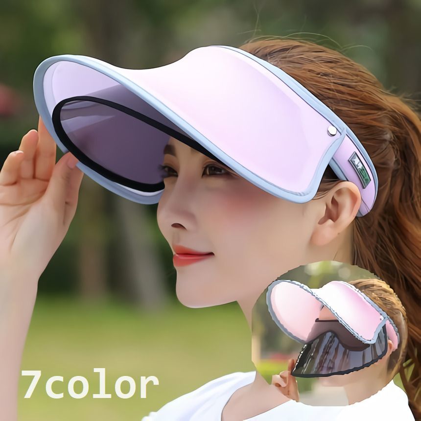 新品未使用　メッシュサンバイザー　女性用　レディース　帽子紫外線対策 ホワイト