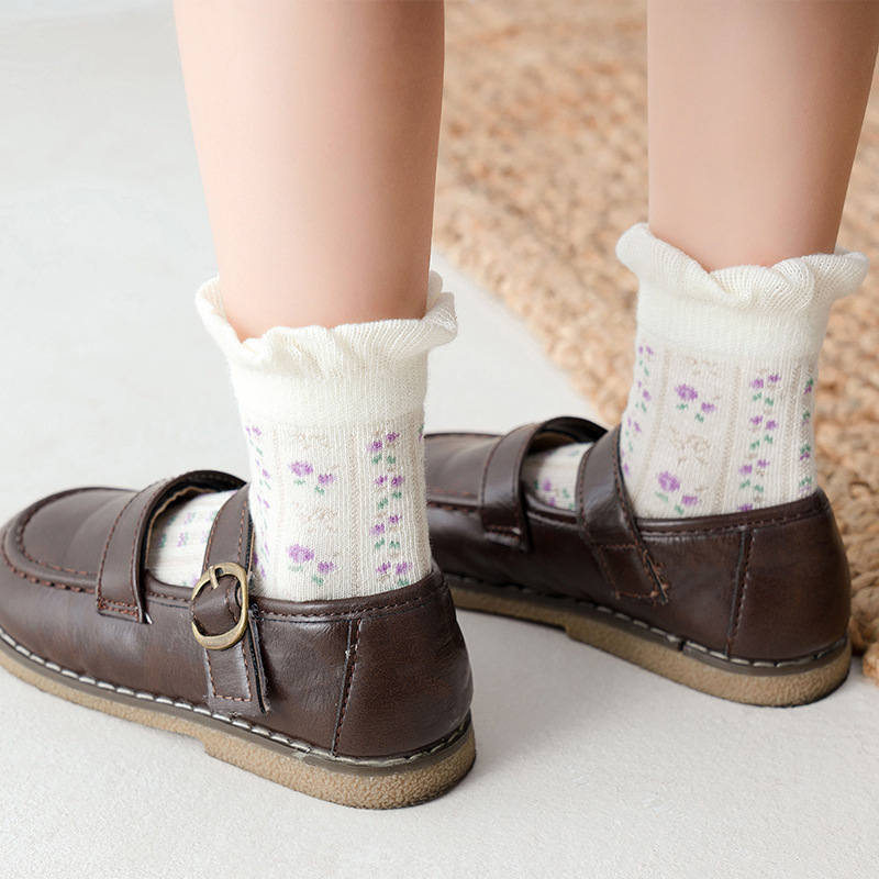 市場 送料無料 ベビー 子供用 5足セット 靴下 かわいい クルーソックス 